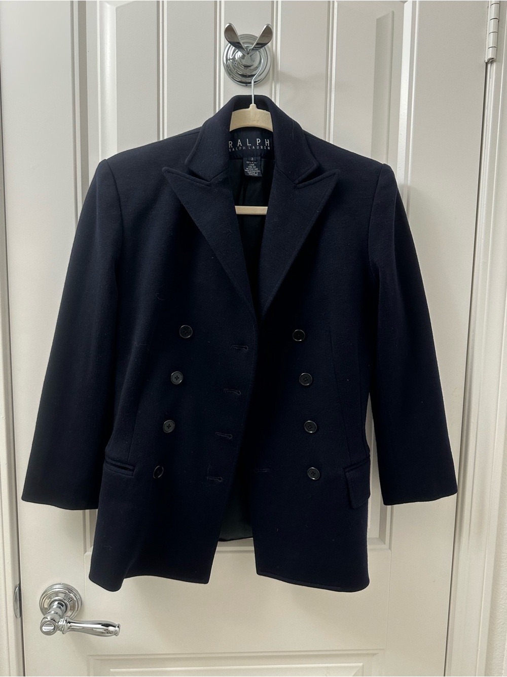 Vintage Ralph Lauren Navy Double-Breasted Blazer